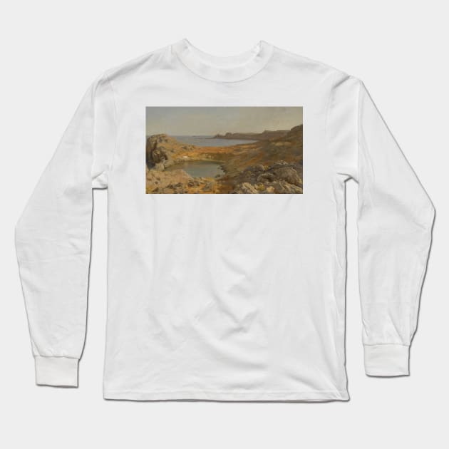 St Paul's Bay At Lindos, Rhodes by Frederic Leighton Long Sleeve T-Shirt by Classic Art Stall